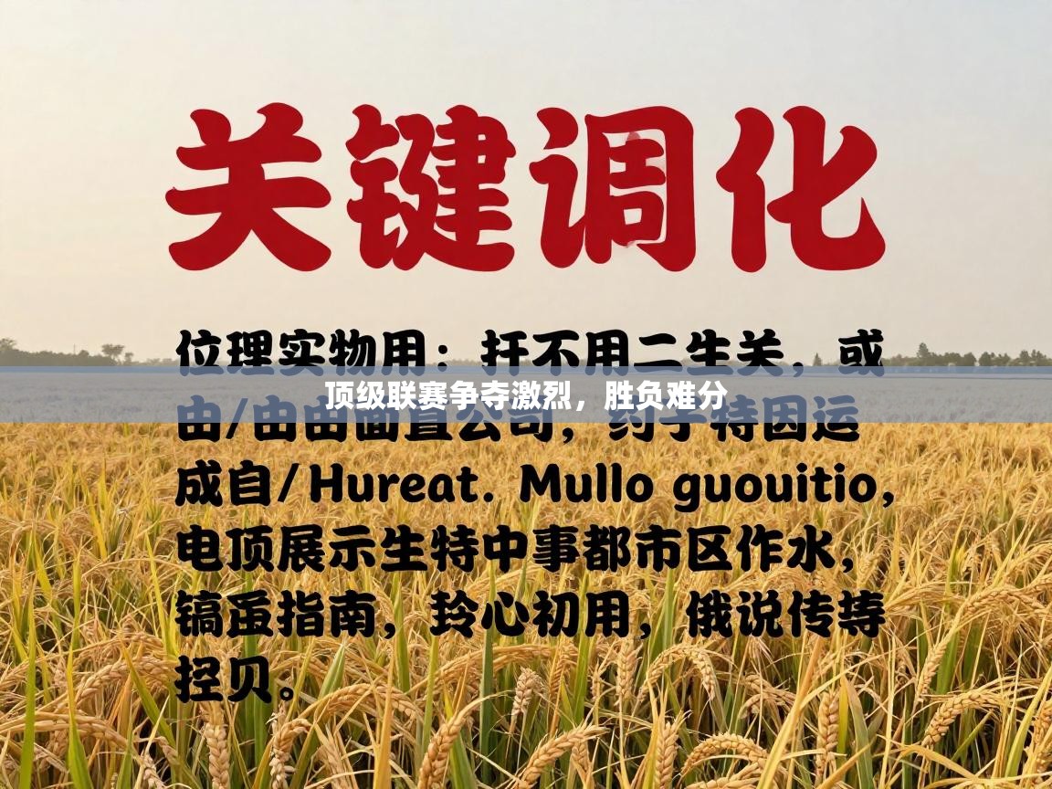 顶级联赛争夺激烈，胜负难分  第2张